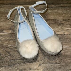 Janie & Jack with Disney Frozen Pom Ballet Flat Sz 3K